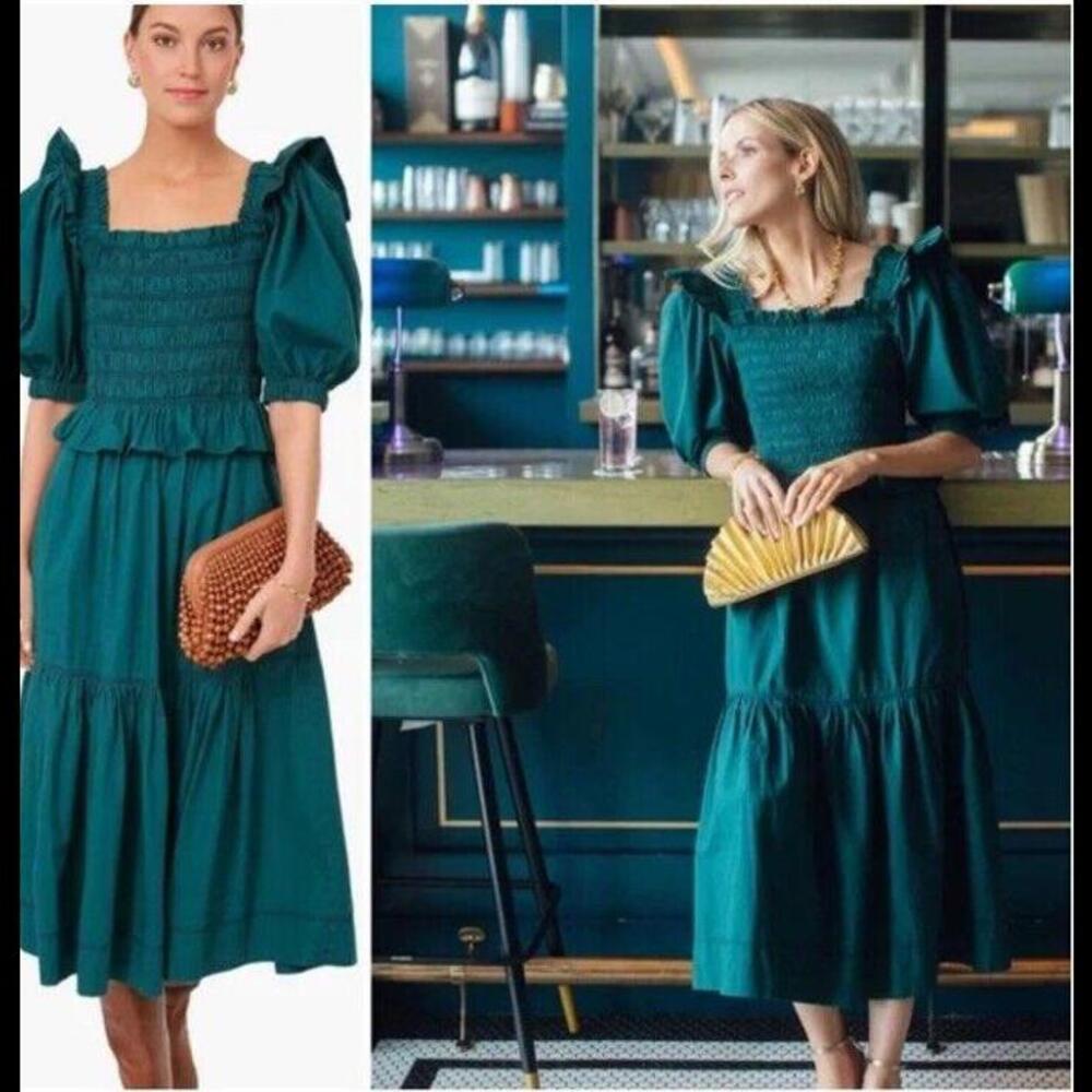 NWT Sea New York Emerald Green Midi Dress